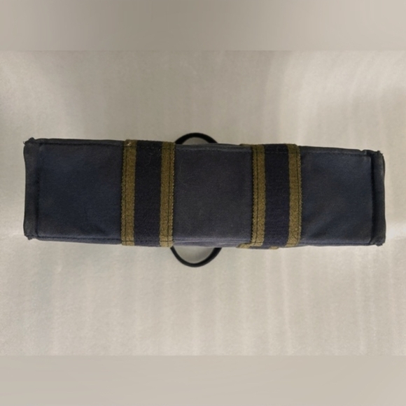 HERMES FOURRE TOUT PM TOTE BAG NAVY/GREEN - AUTHENTIC - Picture 7 of 14